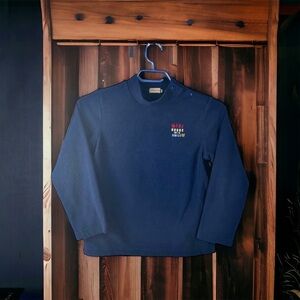 MIKI HOUSE Navy Mock Neck Long Sleeve Fleece 6YR